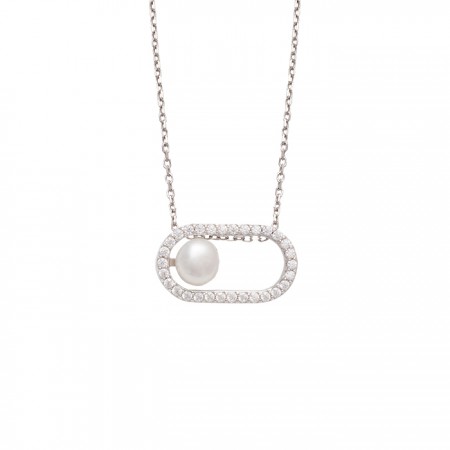 GARGANTILLA OVALADA Y PERLA