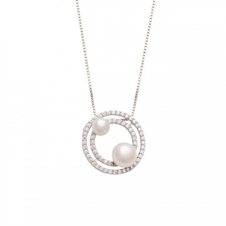 GARGANTILLA CIRCULAR Y PERLAS