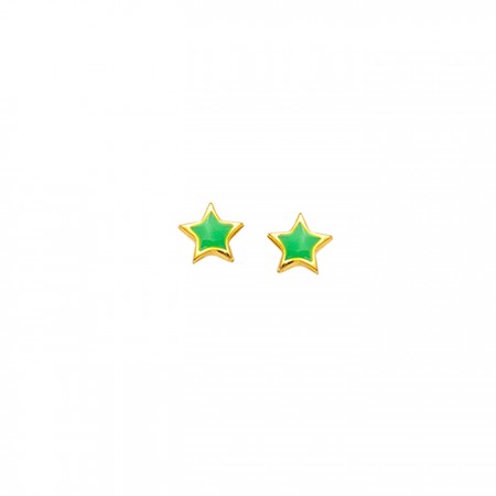 PENDIENTES ESTRELLAS VERDES