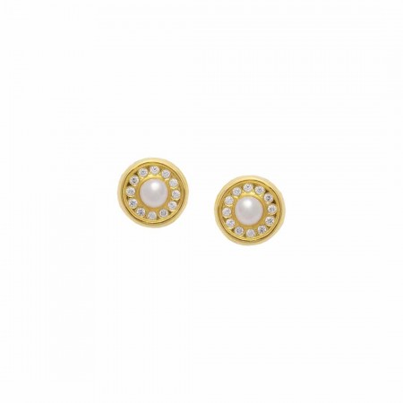 PENDIENTES EN ORO CON PERLA
