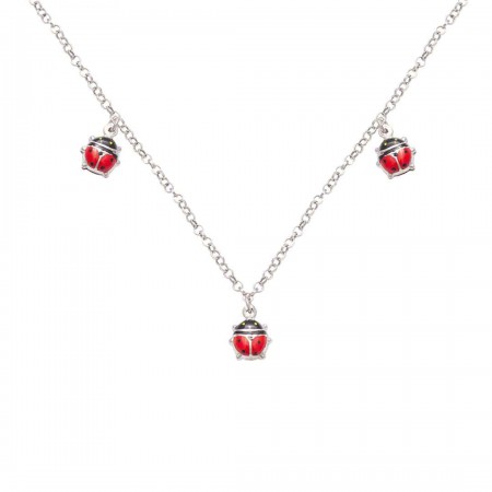 GARGANTILLA EN PLATA CON MARIQUITAS GARGANTILLA EN PLATA CON MARIQUITAS