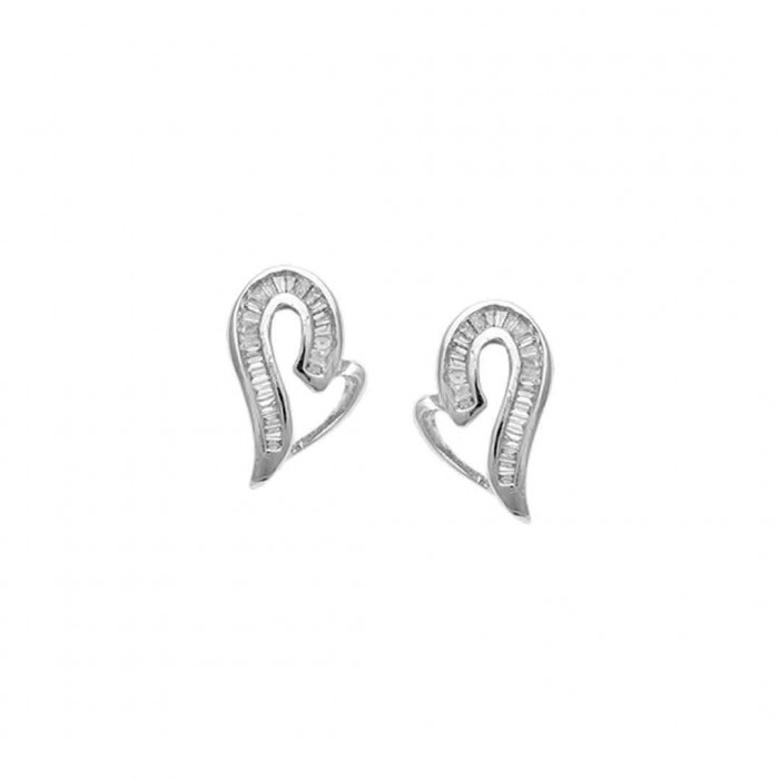 PENDIENTES FORMA ONDA CON DIAMANTES