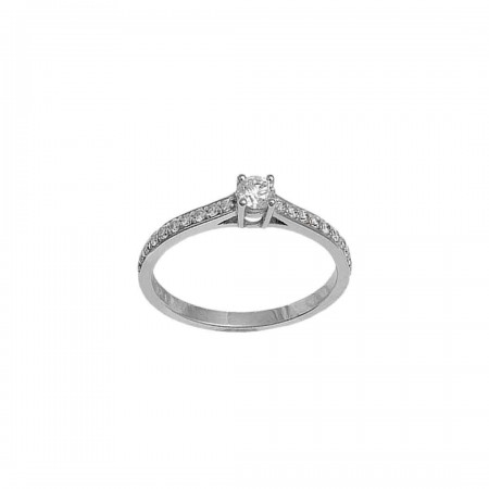 ANILLO TIPO SOLITARIO CON DIAMANTES