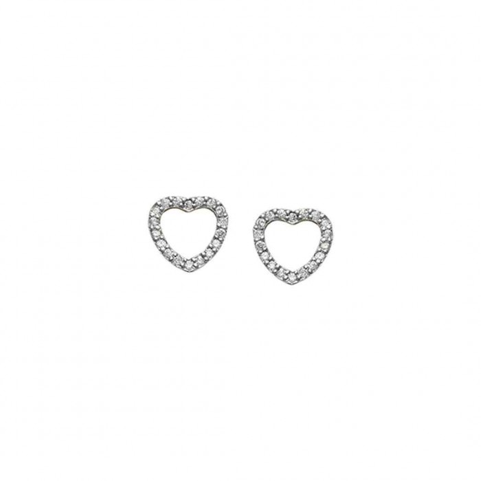 PENDIENTES DE CORAZONES CON DIAMANTES