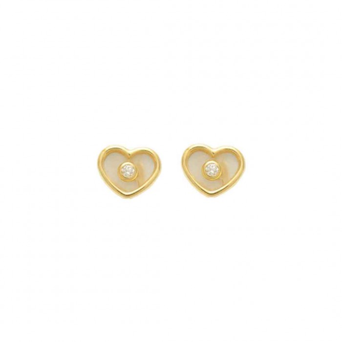 PENDIENTES DE CORAZONES CON DIAMANTE
