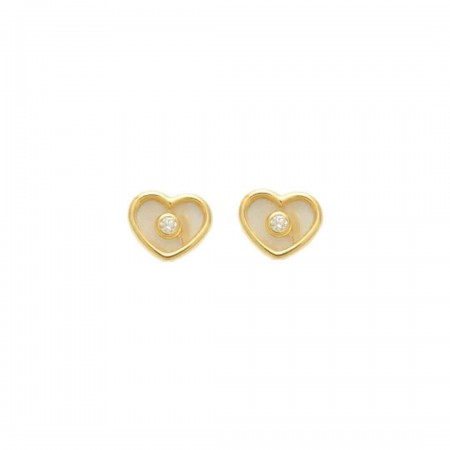 PENDIENTES DE CORAZONES CON DIAMANTE