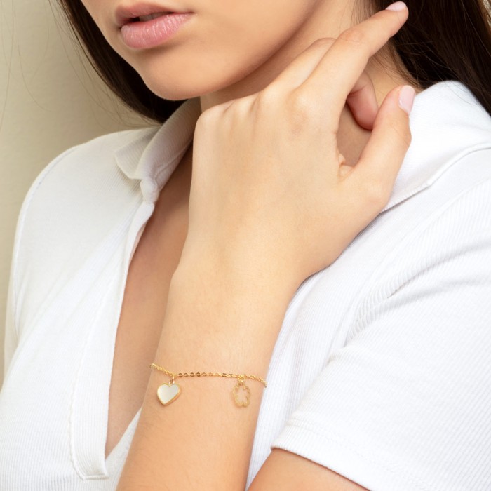 PULSERA EN ORO DETALLES COLGANTES 2