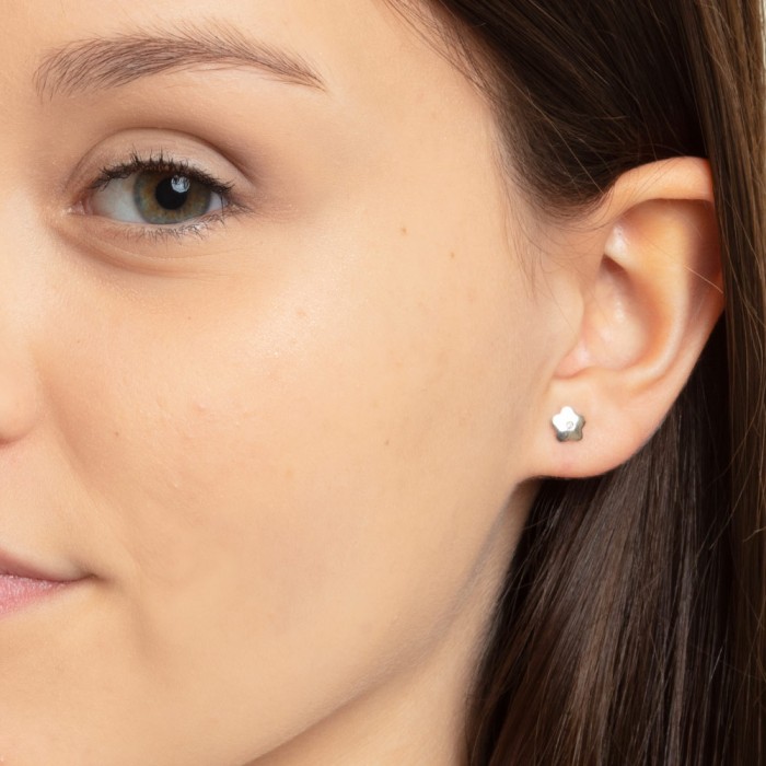 PENDIENTES EN ORO BLANCO Y DIAMANTES