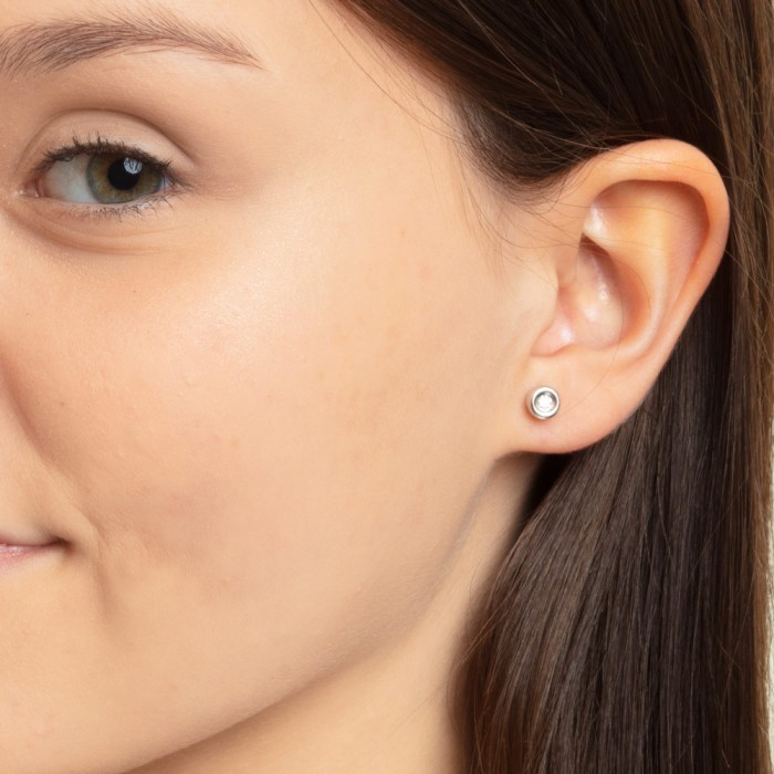 PENDIENTES EN ORO BLANCO Y DIAMANTES 2
