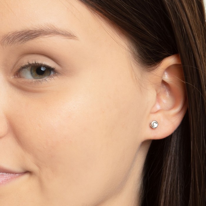 PENDIENTES EN ORO BLANCO Y DIAMANTES