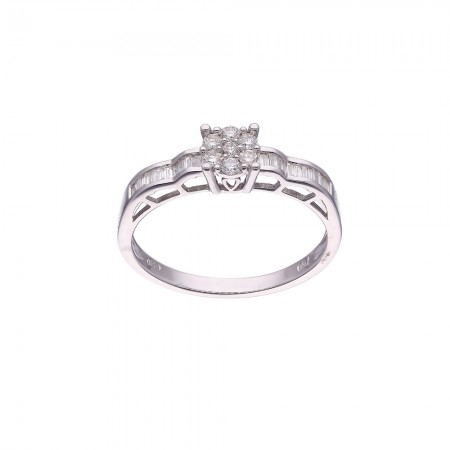 ANILLO EN ORO BLANCO CON DIAMANTES