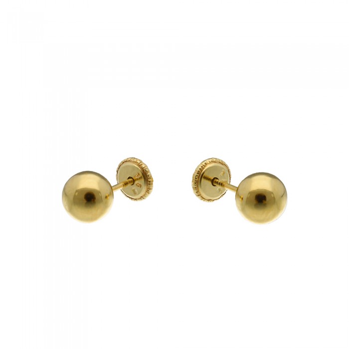 PENDIENTES BOLITA EN ORO DE 18 QUILATES