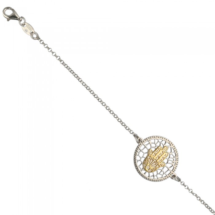 PULSERA PLATA MANO DE FÁTIMA
