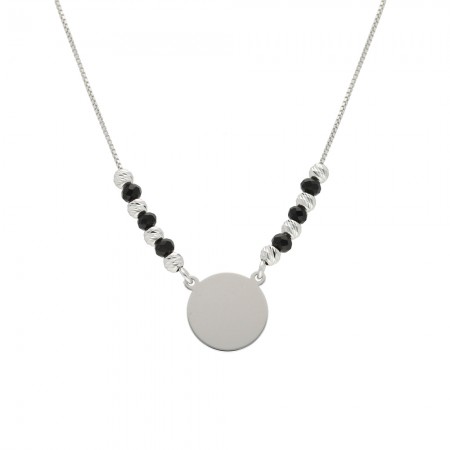 GARGANTILLA PLATA CÍRCULO