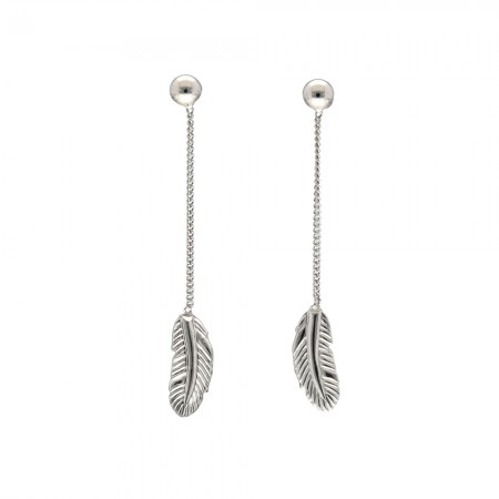 PENDIENTES EN PLATA PLUMAS