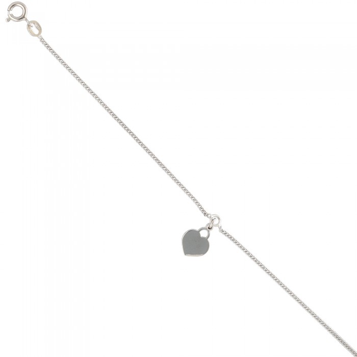 PULSERA EN PLATA CORAZÓN 2