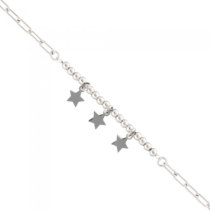PULSERA EN PLATA 3 ESTRELLAS