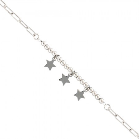 PULSERA EN PLATA 3 ESTRELLAS