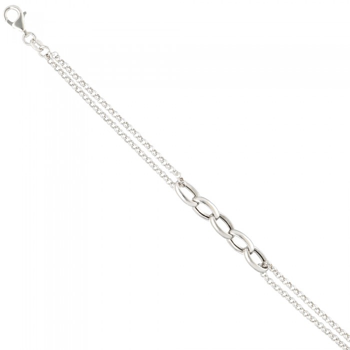 PULSERA EN PLATA FORMA CADENA 2