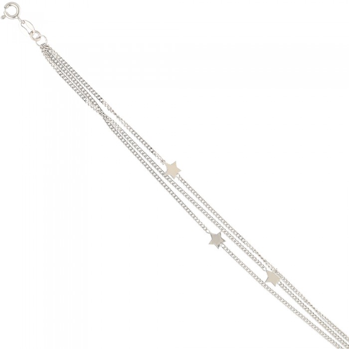 PULSERA EN PLATA ESTRELLAS 2