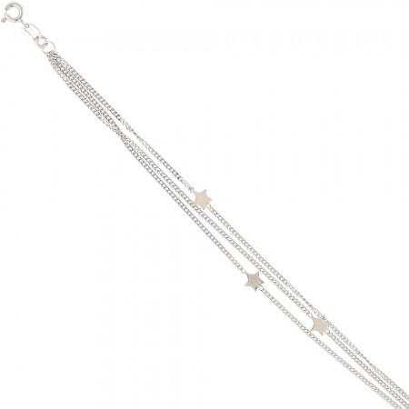 PULSERA EN PLATA ESTRELLAS