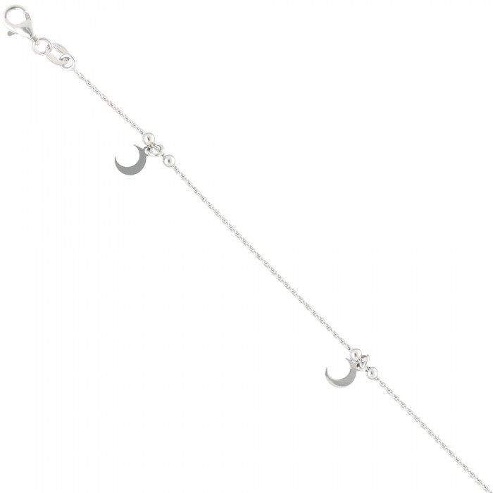 PULSERA PLATA LUNAS COLGANTES