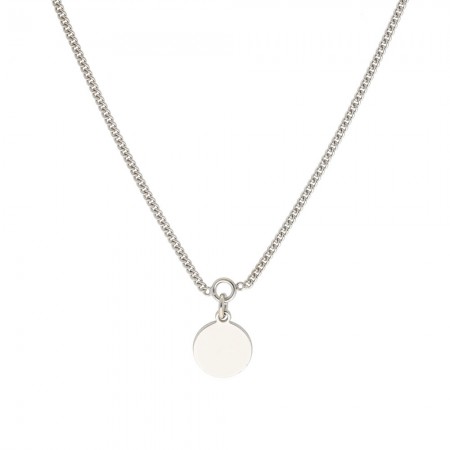 GARGANTILLA PLATA CON CÍRCULO