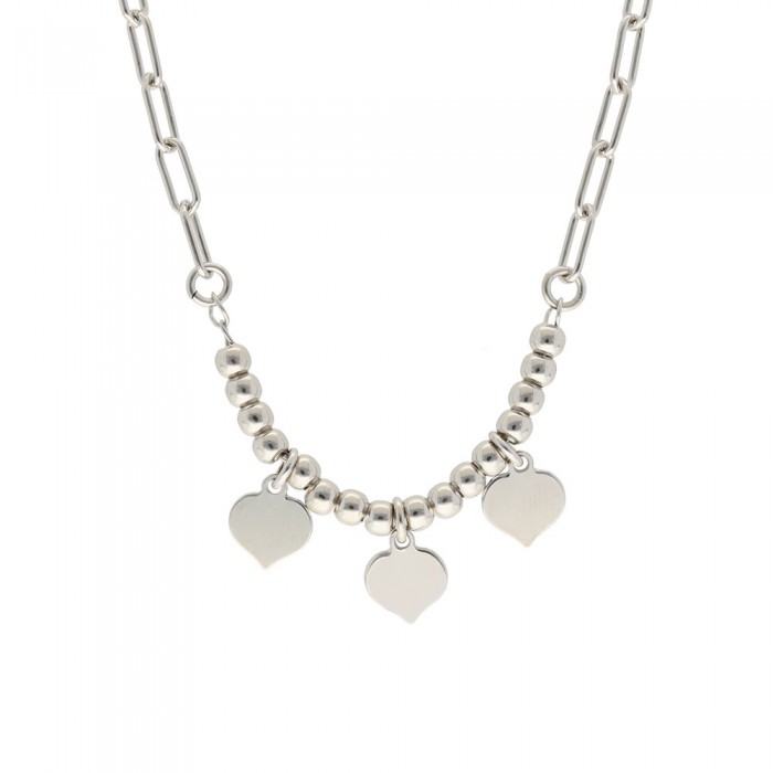 GARGANTILLA PLATA 3 CORAZONES