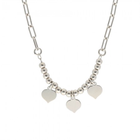 GARGANTILLA PLATA 3 CORAZONES