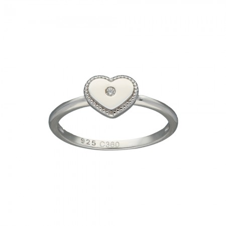 ANILLO EN PLATA FORMA CORAZÓN