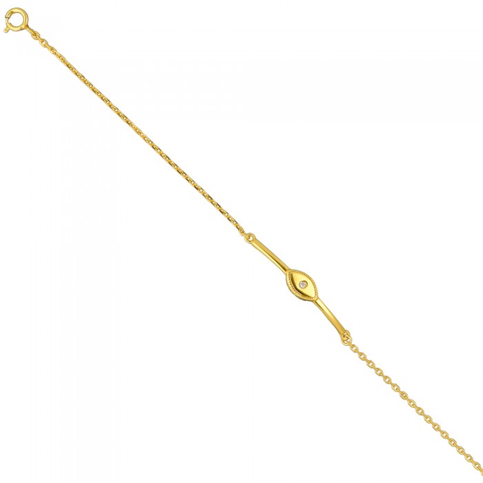 PULSERA PLATA DORADA OJO