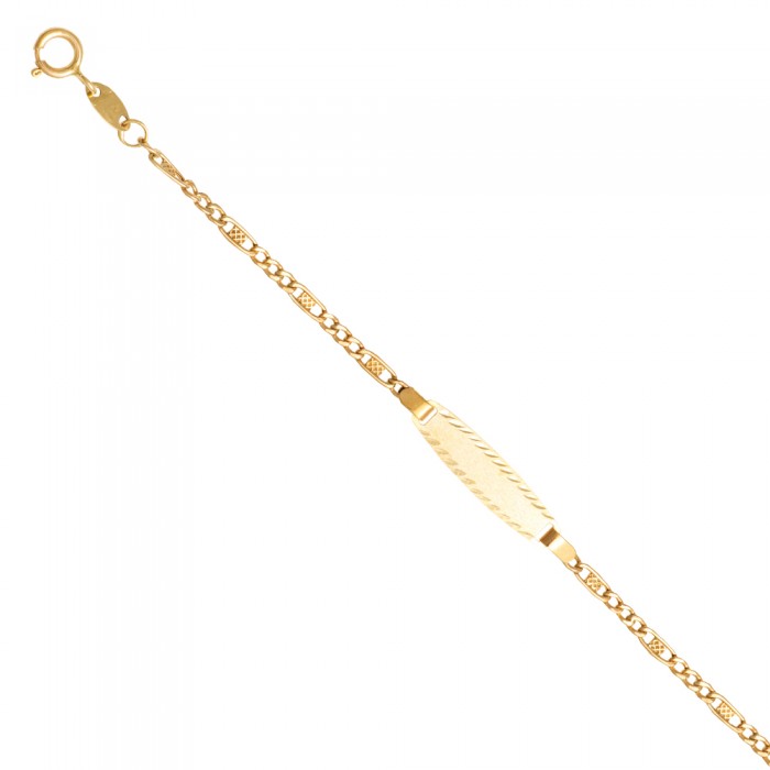 Pulsera esclava infantil, oro de 9 Q.