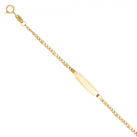 Pulsera esclava infantil, oro de 9 Q.