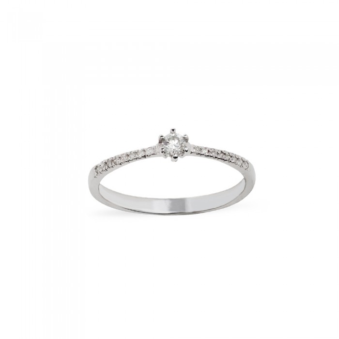 ANILLO EN ORO BLANCO Y DIAMANTES