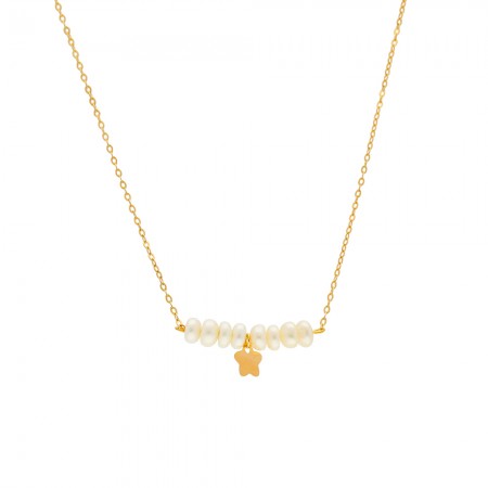 GARGANTILLA EN ORO CON PERLAS ESTRELLA