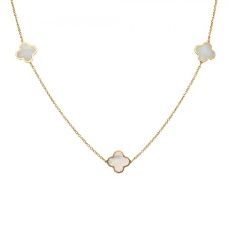 GARGANTILLA ORO TREBOL NACAR