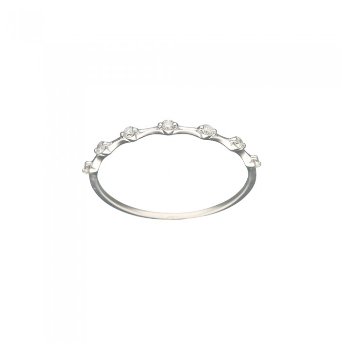 ANILLO EN ORO BLANCO 7 DIAMANTES