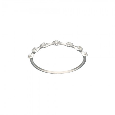 ANILLO EN ORO BLANCO 7 DIAMANTES