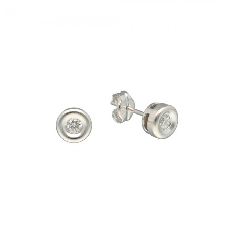 PENDIENTES EN ORO BLANCO Y DIAMANTES