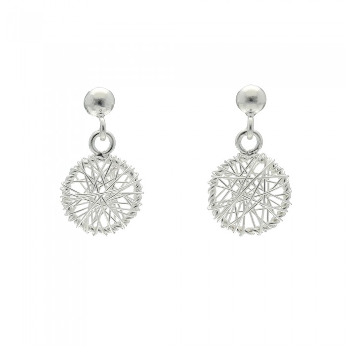 PENDIENTES EN PLATA CÍRCULO HILADO
