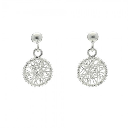 PENDIENTES EN PLATA CÍRCULO HILADO