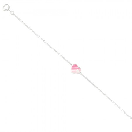 PULSERA INFANTIL EN PLATA CORAZÓN