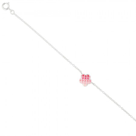 PULSERA INFANTIL EN PLATA FLOR
