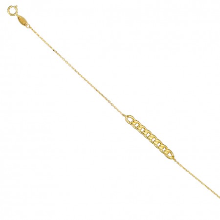 PULSERA EN ORO CENTRO CADENA