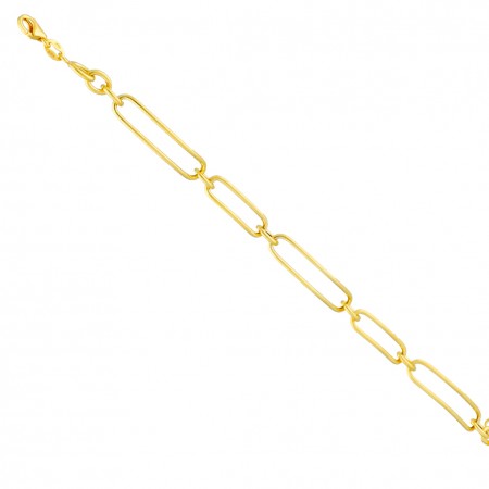 PULSERA EN ORO ÓVALOS CALADOS