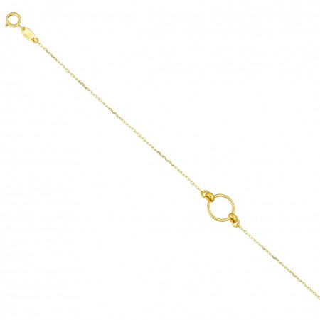 PULSERA EN ORO CON CÍRCULO CALADO