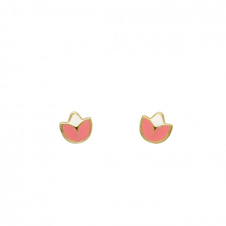PENDIENTES INFANTILES EN ORO FLOR DE LIS