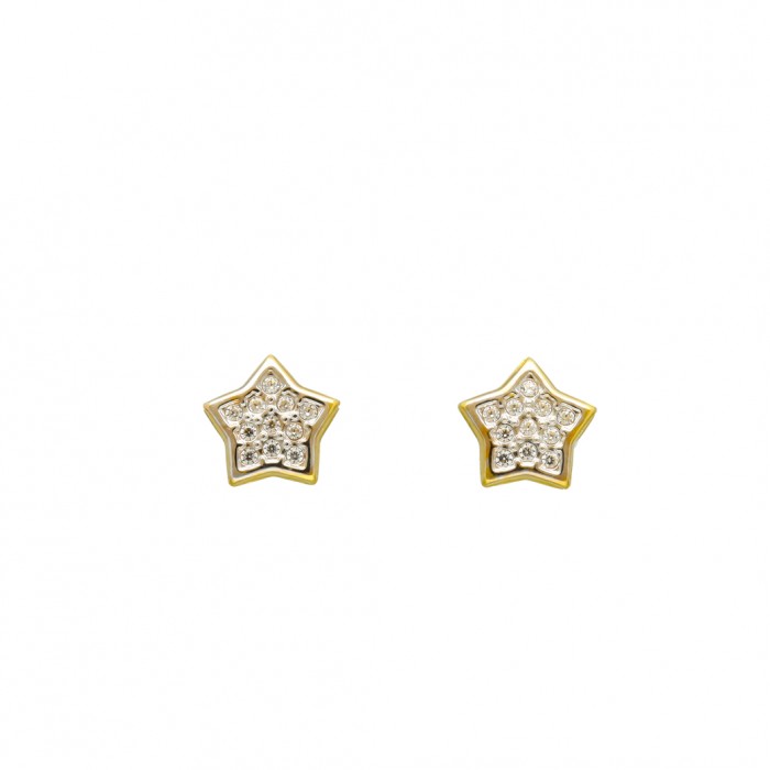 PENDIENTES INFANTILES ESTRELLAS CON CIRCONITAS