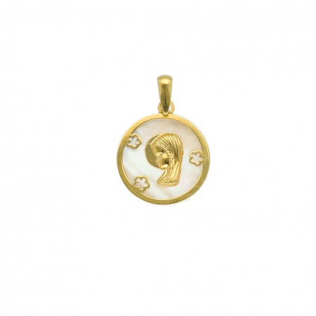 MEDALLA EN ORO Y NÁCAR