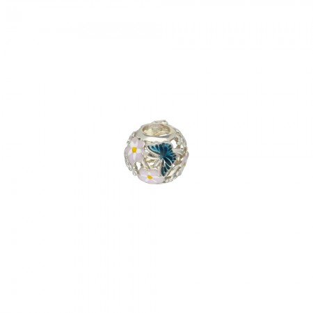 CHARM PARA PULSERA CON FLORES Y MARIPOSAS